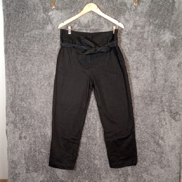 Sézane Austin Trousers Black Womens Office Work Career Pants Size 10/42 - Picture 1 of 12